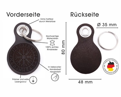 Schlsselanhnger Aegishjalmur mit Runen - Ansicht 3