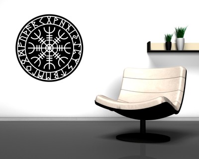 Wandtattoo Aegishjalmur mit Runen D - Ansicht 3