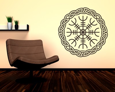 Wandtattoo Aegishjalmur mit Knoten A - Ansicht 2