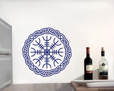 Wandtattoo Aegishjalmur mit Knoten A - Ansicht 3