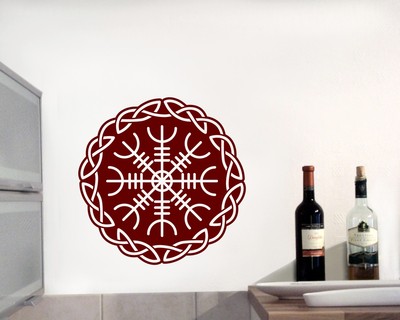 Wandtattoo Aegishjalmur mit Knoten B - Ansicht 2