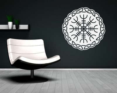 Wandtattoo Aegishjalmur mit Knoten B - Ansicht 3