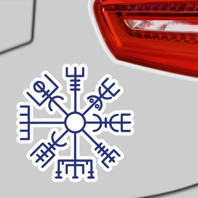 Vegvisir Aufkleber gedruckt - Ansicht 4