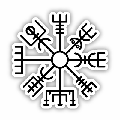 Vegvisir Aufkleber gedruckt