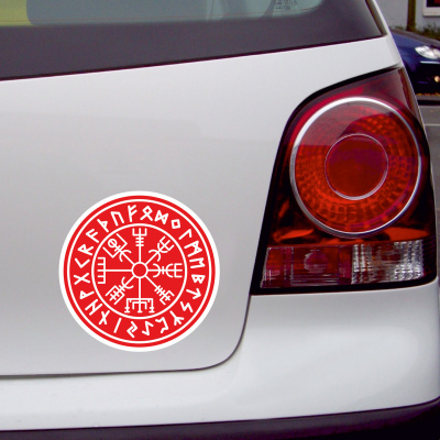 Vegvisir mit Runen B Aufkleber gedruckt - Ansicht 3