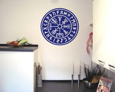 Wandtattoo Vegvisir mit Runen B - Ansicht 2