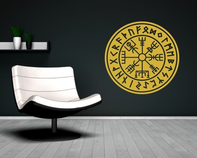 Wandtattoo Vegvisir mit Runen B - Ansicht 3