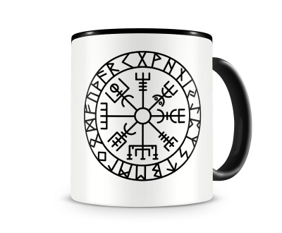 Tasse mit dem Motiv Vegvisir mit Runen A