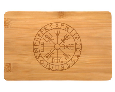Frhstcksbrettchen mit Vegvisir Runen Gravur - Ansicht 2