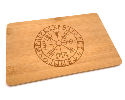 Frhstcksbrettchen mit Vegvisir Runen Gravur
