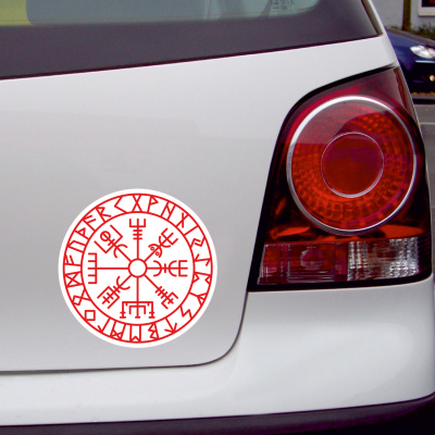 Vegvisir mit Runen C Aufkleber gedruckt - Ansicht 3