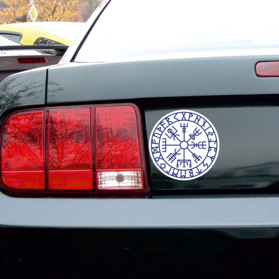 Vegvisir mit Runen C Aufkleber gedruckt - Ansicht 4