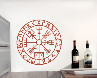 Wandtattoo Vegvisir mit Runen C - Ansicht 2
