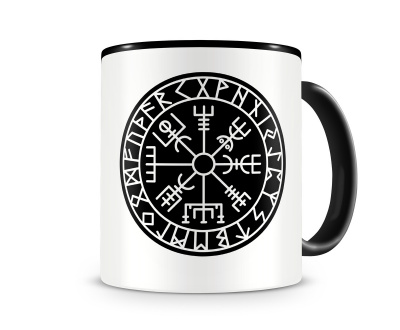 Tasse mit dem Motiv Vegvisir mit Runen B Tasse