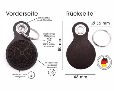Schlsselanhnger Vegvisir mit Runen - Ansicht 3