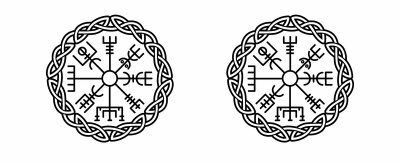 Tasse mit dem Motiv Vegvisir mit Knoten A - Ansicht 2