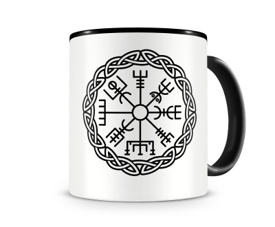 Tasse mit dem Motiv Vegvisir mit Knoten A