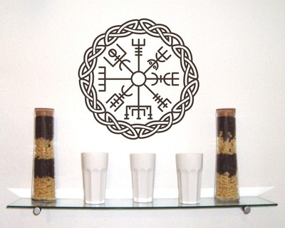 Wandtattoo Vegvisir mit Knoten A - Ansicht 2