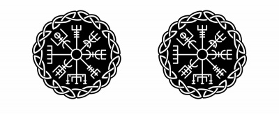 Tasse mit dem Motiv Vegvisir mit Knoten B Tasse