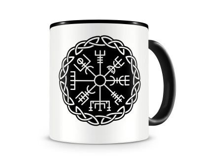 Tasse mit dem Motiv Vegvisir mit Knoten B Tasse