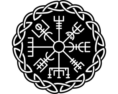 Aufkleber Vegvisir mit Knoten B Aufkleber