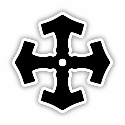 Mjlnir im Kreis Aufkleber gedruckt