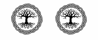 Tasse mit dem Motiv Yggdrasil mit Knoten A - Ansicht 2