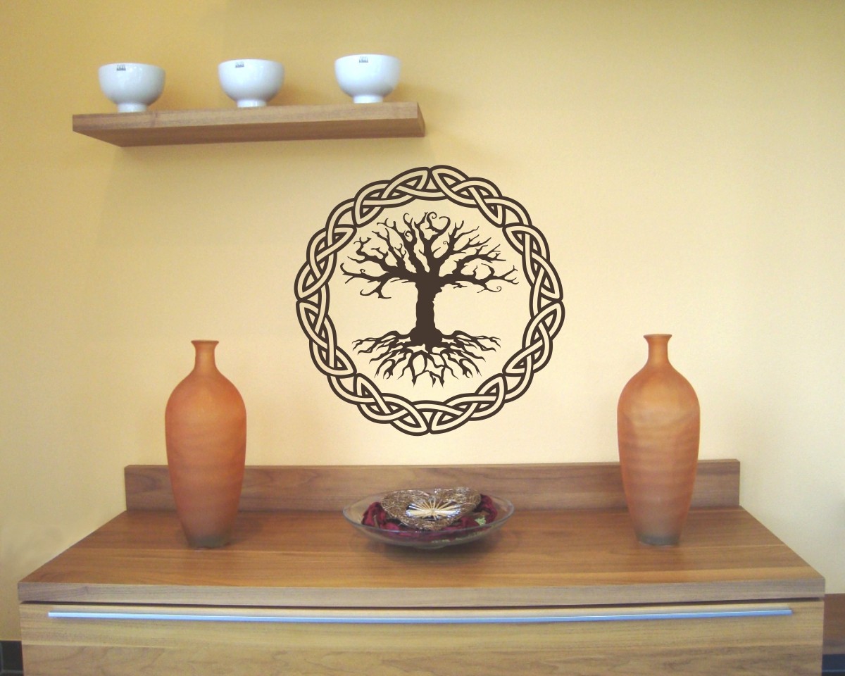 Wandtattoo Yggdrasil mit Knoten 1 Wandaufkleber ...