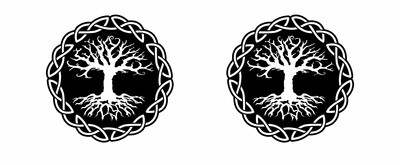 Tasse mit dem Motiv Yggdrasil mit Knoten B - Ansicht 2