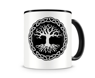 Tasse mit dem Motiv Yggdrasil mit Knoten B