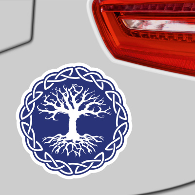Yggdrasil mit Knoten B Aufkleber gedruckt - Ansicht 4