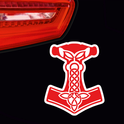 Mjlnir Aufkleber gedruckt - Ansicht 3