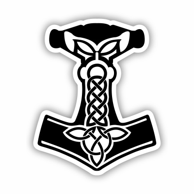 Mjlnir Aufkleber gedruckt