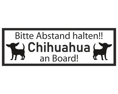 Aufkleber Chihuahua an Board