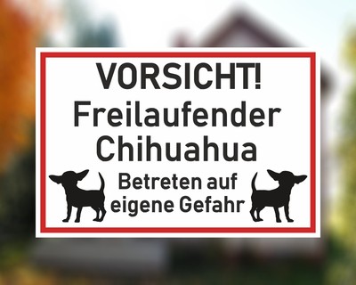 Aufkleber Vorsicht Chihuahua