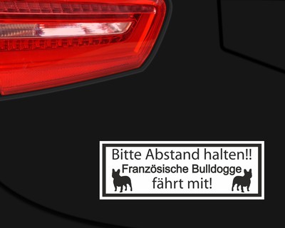 Aufkleber Franzsische Bulldogge fhrt mit - Ansicht 3