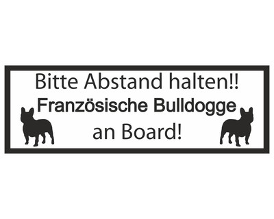 Aufkleber Franzsische Bulldogge an Board - Ansicht 1