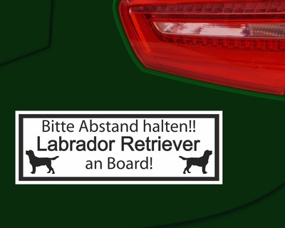 Aufkleber Labrador Retriever an Board