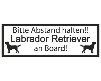 Aufkleber Labrador Retriever an Board Aufkleber