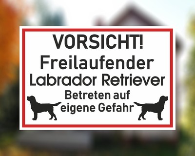 Aufkleber Vorsicht Labrador Retriever