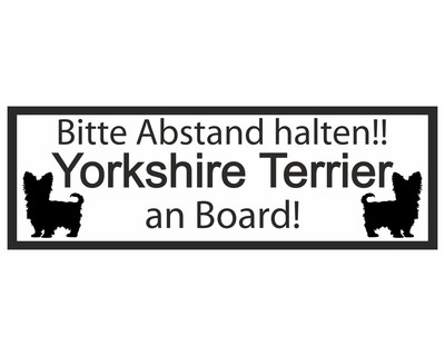 Aufkleber Yorkshire Terrier an Board - Ansicht 1