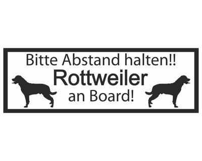 Aufkleber Rottweiler an Board Aufkleber