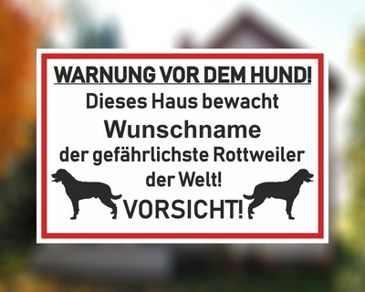 Aufkleber Rottweiler Warnung - Ansicht 2