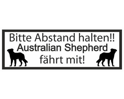 Aufkleber Australian Shepherd fhrt mit - Ansicht 1
