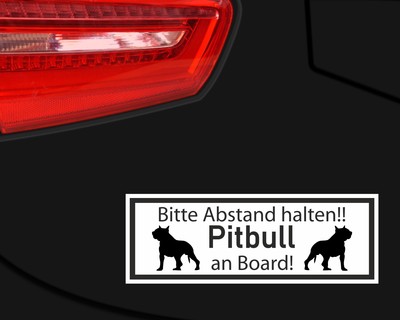 Aufkleber American Pit Bull Terrier an Board