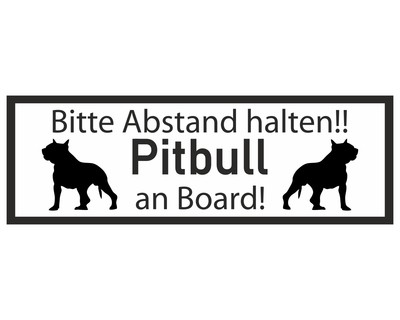 Aufkleber American Pit Bull Terrier an Board