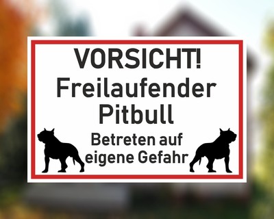 Aufkleber Vorsicht American Pit Bull Terrier Aufkleber