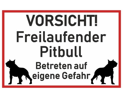 Aufkleber Vorsicht American Pit Bull Terrier - Ansicht 1