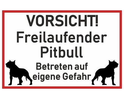 Aufkleber Vorsicht American Pit Bull Terrier Aufkleber