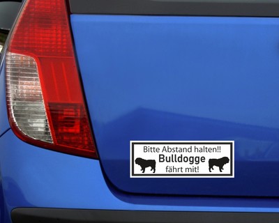 Aufkleber Bulldogge fährt mit - Ansicht 3
